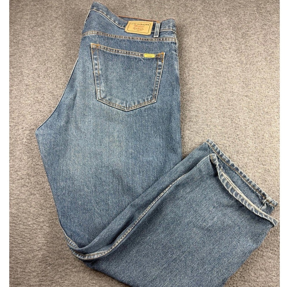 Levi Strauss Signature Regular Fit Jeans Men's 44x30 Blue Denim Cotton C44
